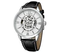 FORSINING Men's Automatic Skeleton Analog Display Wristwatch with Leather Strap WRG8141M3S2