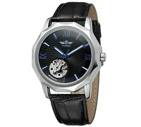 FORSINING Men's Automatic Skeleton Analog Leather Strap Watch with Hardlex Dial Window WRG8116M3S1