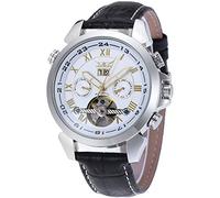 FORSINING Men's Automatic Tourbillon Calendar Classic Band Wrist Watch JAG057M3S1
