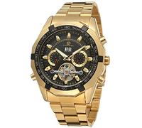FORSINING Mens Fashion Automatic Tourbillon Stainless Steel Military Wristwatch FSG340M4G1