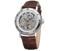 FORSINING Men's Steampunk Automatic Self-Wind Skeleton Analogue Leather Strap Watch FSG8158M3S2