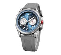 FORSINING Mode Herren Armbanduhr Chronograph Casual Sport Armbanduhr Silikon Armband Quarz Analog Militär Uhren Wasserdicht Datumsanzeige, grau