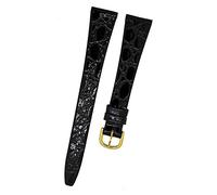 FORTIS Uhrenarmband LEDER schwarz Kroko Dornschließe 14mm NEU 9132