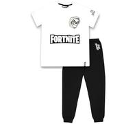 Fortnite - Kinder-Pyjama - Schwarz-weißer Pyjama Skull Trooper-Motiv - Nachtwäsche aus 100% Baumwolle - Offizielles Merchandise - 14 Jahre