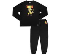 Fortnite Langärmeliger Schlafanzug für Jungen, Guaco, Tacos, 100% Baumwolle, Winter-PJ-Set, Alter 12-16 Jahre, Weihnachtspyjama, für Gamer, Black - Tacos, 12-13 Jahre