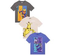 Fortnite Tshirt 3er Pack, Jungen Tshirt, T Shirt Jungen und T-Shirt Kinder Set Peely