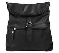 Cityrucksack FORTY schwarz Rucksäcke echt Leder, Made in Italy (38015340-0)