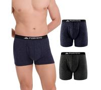 FORVEVO Merino Boxershorts Herren, Atmungsaktiv Merino Unterwäsche, Bequeme Weiche Feuchtigkeitsregulierung Geruchsfreie Merinowolle Unterhosen Männer 2er Pack (Mehrfarbig01,Gr.XL)