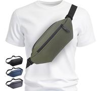 FORZAROCKET MoveLight 2L, Crossbody Bag w/Reflective Strips for Men & Women - Lightweight Everyday Carry Sling Bag - Water Resistant, Slim Fanny Pack - Plus Size Friendly - Running, Travel, Outdoor