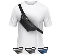 FORZAROCKET MoveLight 2L, Crossbody Bag w/Reflective Strips for Men & Women - Lightweight Everyday Carry Sling Bag - Water Resistant, Slim Fanny Pack - Plus Size Friendly - Running, Travel, Outdoor