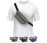 FORZAROCKET MoveLight 2L, Crossbody Bag w/Reflective Strips for Men & Women - Lightweight Everyday Carry Sling Bag - Water Resistant, Slim Fanny Pack - Plus Size Friendly - Running, Travel, Outdoor
