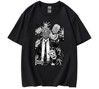 Fosike Dorohedoro Metal T-Shirt Unisex, Dorohedoro Manga Classic T-Shirt Herren/Damen, O-Neck Kurzarm Print Tee Shirt 100% Baumwolle Regular Fit