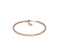 Fossil Armband Ellis Holiday 2025 JA7294791 Damen – roségoldfarbenes Messing, Zirkonia, 19,2 cm