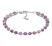 FOSSIL All Stacked Up Multi-Row Bracelet Amethyst Purple