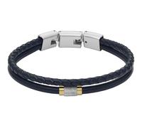 FOSSIL All Stacked Up Multi-Row Leather Bracelet Dark Blue