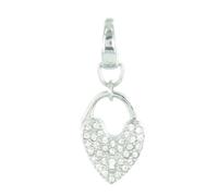 Fossil Anhänger Charms JF00034040 Schloss Edelstahl Strass