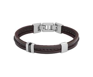 Fossil - Armband Aus Leder Für Herren one_size Braun