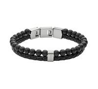 Fossil - Armband Aus Leder Für Herren one_size Schwarz
