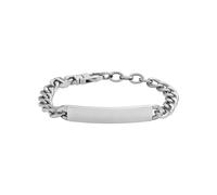 Fossil Herrenarmband Drew – Edelstahl mit Karabinerverschluss, Grau
