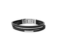Fossil Herrenarmband aus Edelstahl oder Leder mit Faltverschluss