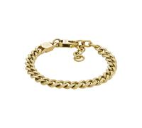 Fossil Armbänder - Harlow Linear Texture Chain Gold-Tone Stainless St - Gr. M - in Gold - für Damen