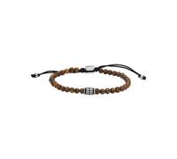 Armband FOSSIL "JEWELRY, JF04416793, JF04413040, JF04414040, JF04415040" Armbänder Gr. Edelstahl, braun (edelstahlfarben, schwarz, braun, braun) Fossil mit Hämatit, Tigeraugen, Sodalith und Malachit (84927624-0)