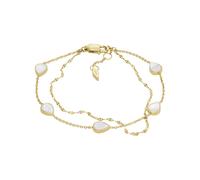 Fossil Damen-Gliederarmband Teardrop Perlmutt weiß, JF04317710