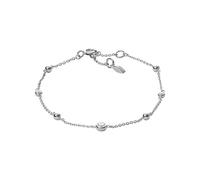Fossil Armband Für Frauen Glitz By The Yard, Gesamtlänge: 16,5 Cm + 1,2 Cm + 1,2 Cm Silber Sterling Silber Armband, JFS00452040