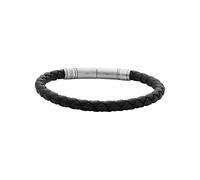 Armband FOSSIL "Vintage Casual, JF04089040" Armbänder Gr. Edelstahl-Leder, braun (edelstahlfarben, braun) Fossil aus Edelstahl + Leder (97141067-0)