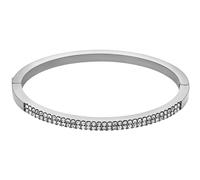 Fossil Ellis Damen Edelstahl Armband mit Druckknopfverschluss, Silberfarben