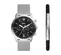 Fossil Box-Set für Herren Uhr Neutra Chronograph Edelstahl Armband, FS6021SET