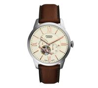Fossil braunem herren uhr mit creme zifferblatt und leder armband one_size Braun