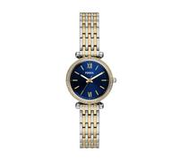 Fossil Carlie Damen 28MM Zweifarbige Edelstahluhr, ES5438