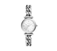 Fossil Carlie Damen-Armbanduhr Carlie Mini Quarz Edelstahl Dreizeiger Farbe: Silber (Modell: ES5331), Silber, 28MM, Carlie Mini