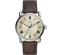 Fossil Copeland Herrenuhr, Quarz-Dreizeigerwerk mit Lederarmband