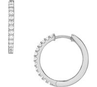 Fossil Damen-Ohrringe aus Messing oder Sterlingsilber mit Bügelverschluss, Blasses Silber