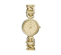 FOSSIL Carlie Watch für Damen, Goldfarbenes Quarz-Dreizeigerwerk mit Edelstahlarmband