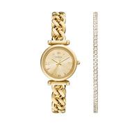 Fossil Damen-Armbanduhr, analog, Quarz, mit Edelstahlarmband, ES5387SET, goldfarben, Gold