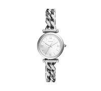 Fossil Damen-Armbanduhr Carlie Mini aus Edelstahl mit drei Zeigern, Quarz, Farbe: Silber (Modell: ES5331)
