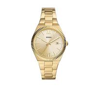 Fossil Damen-Armbanduhr Scarlette Quarz Edelstahl Dreizeiger Farbe: Gold (Modell: ES5299)