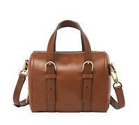 FOSSIL Damen Carlie Leder Mini Satchel Geldbörse Handtasche für Frauen, Braun, Einheitsgröße