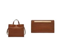Fossil Damen Carmen Braune Ledertasche und Liza Portemonnaie, Set