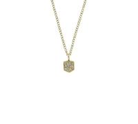 Fossil Kette mit Anhänger HERITAGE SHIELD, JF04530710, mit Kristallglassteinen, gelb|goldfarben|weiß