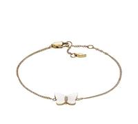 FOSSIL Damen Edelstahl mit Karabinerverschluss schmales Kettenarmband