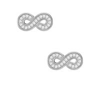 Fossil Ohrringe - Infinity Sterling Silver Stud Earrings - Gr. unisize - in Silber - für Damen