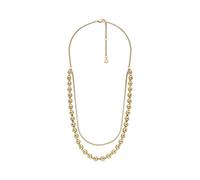 Fossil Damen-Edelstahl oder Sterlingsilber-Halskette mit Karabinerverschluss, Honig-Gold