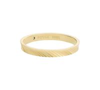 Fossil Damen-Edelstahlband Ringe, 5, Senfgold