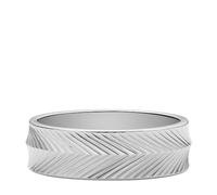FOSSIL Damen-Edelstahlband Ringe, 7, Metallisches Silber