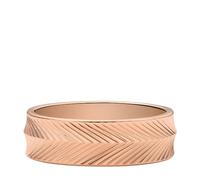 FOSSIL Damen-Edelstahlband Ringe, 8, Kupfer-Rose