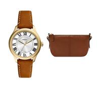 Fossil Damen Gilmore Braune Leder Uhr und Jolie Tasche Braun, Set